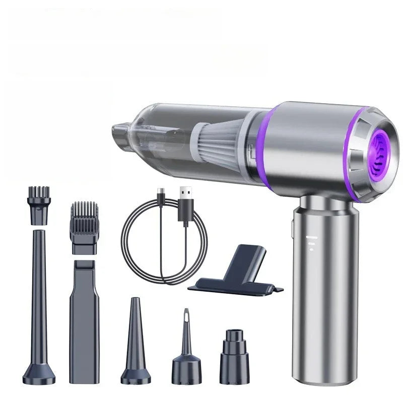 Portable High-Power Car Vacuum Cleaner – Wireless & Rechargeable