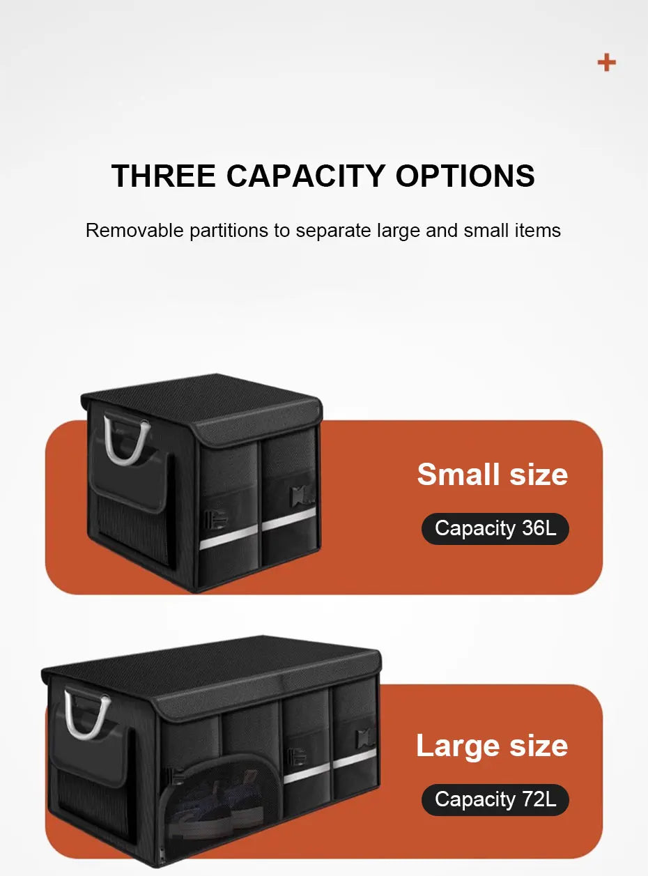 Foldable Trunk Storage Box – Waterproof Large-Capacity Car Organizer (36L / 72L / 110L)