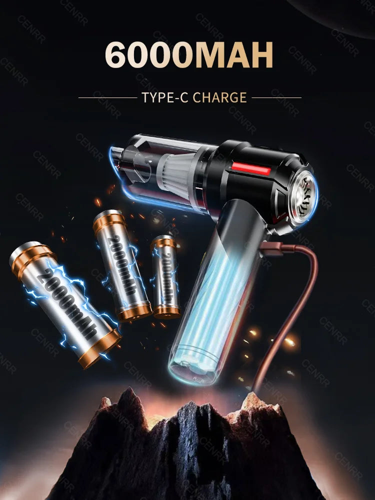 SwiftVac™ 998000PA Cordless Car Vacuum Cleaner – Powerful, Portable & Rechargeable