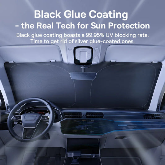 Baseus DT1 Car Sunshade – Foldable Windshield Cover, UV Protection, Keeps Car Cooler