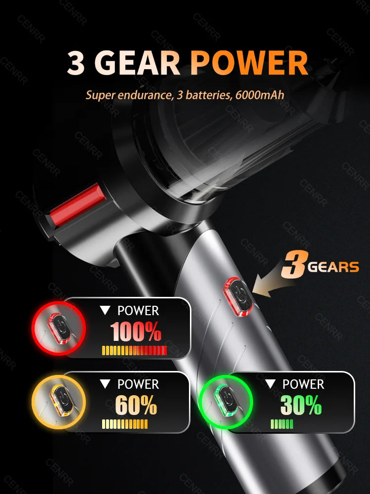 SwiftVac™ 998000PA Cordless Car Vacuum Cleaner – Powerful, Portable & Rechargeable