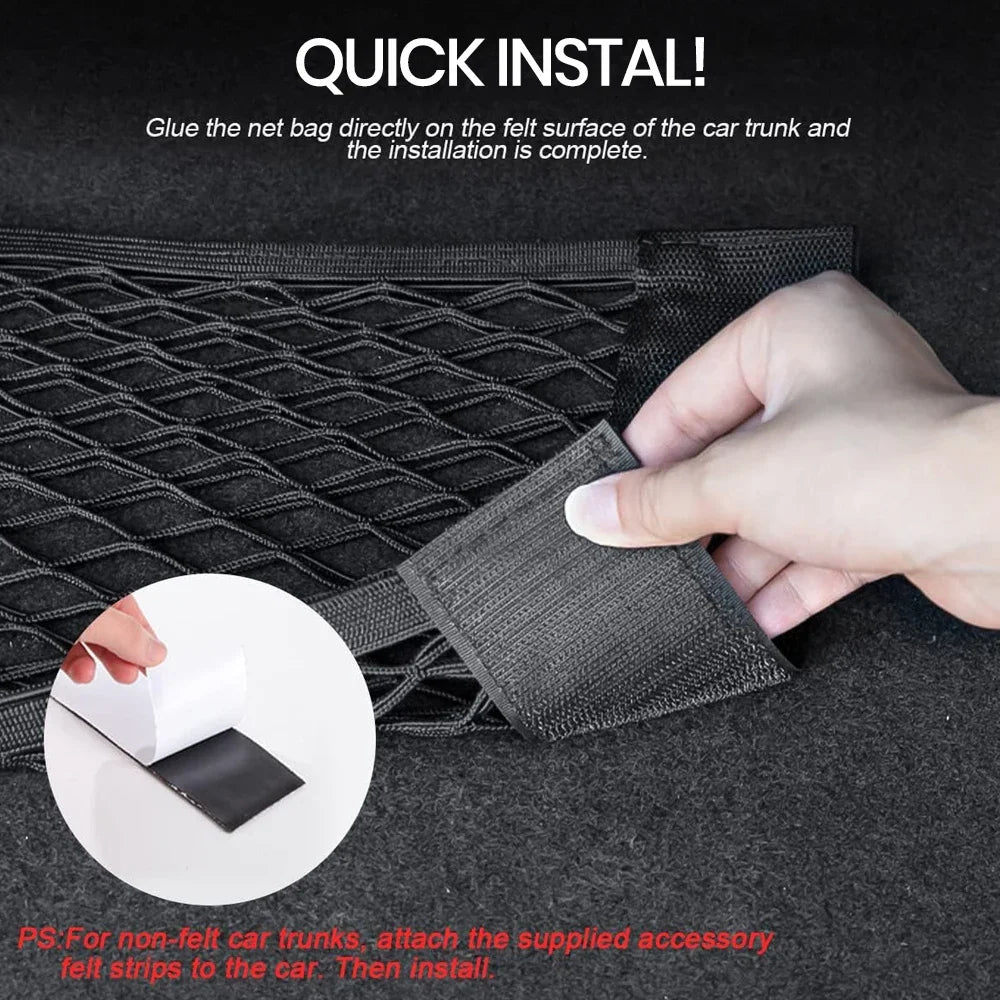 Universal Car Trunk Storage Net – Stretchable Elastic Organizer