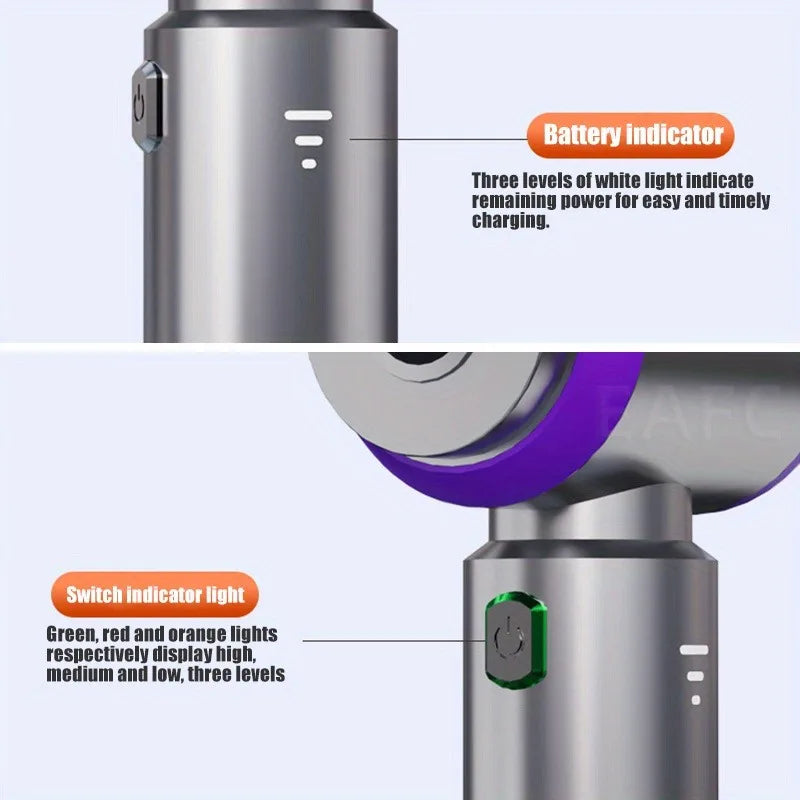 Portable High-Power Car Vacuum Cleaner – Wireless & Rechargeable
