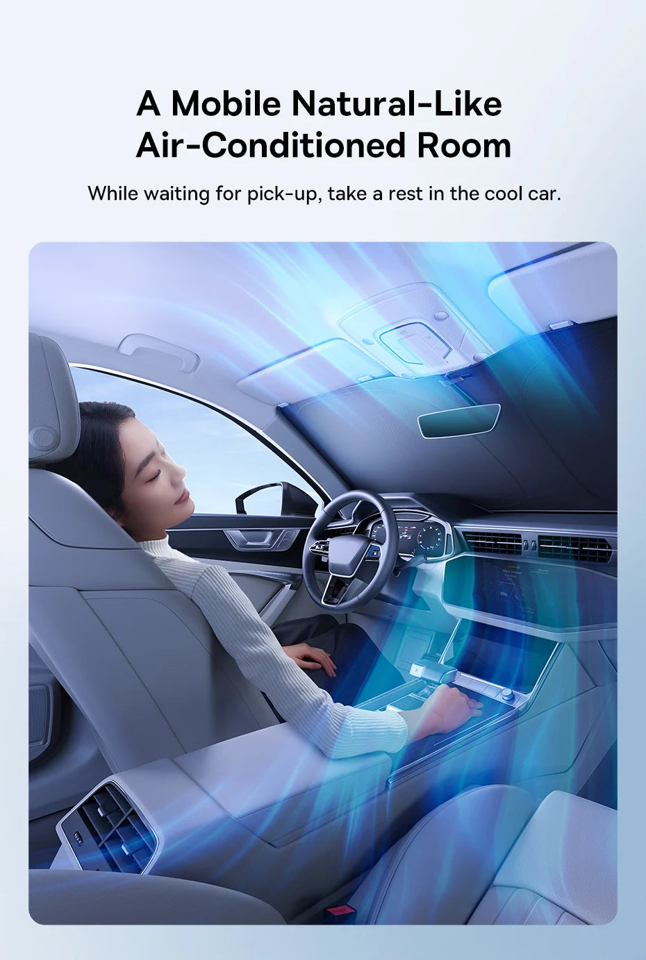 Baseus DT1 Car Sunshade – Foldable Windshield Cover, UV Protection, Keeps Car Cooler