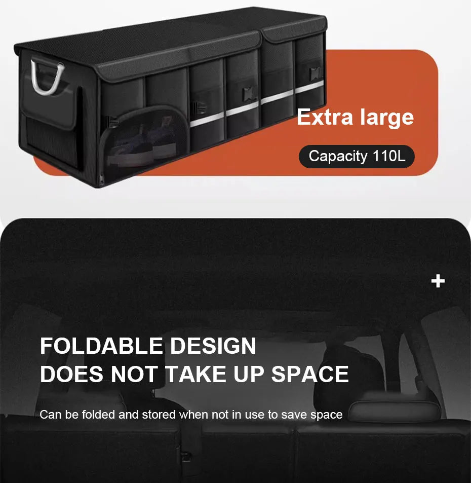 Foldable Trunk Storage Box – Waterproof Large-Capacity Car Organizer (36L / 72L / 110L)