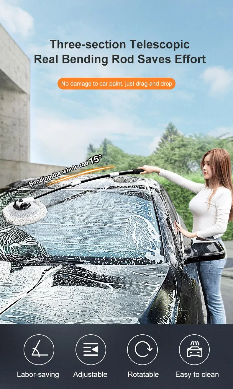 Car Cleaning Brush Kit β Telescopic Microfiber Mop & Wash Brushes for Easy Car Care