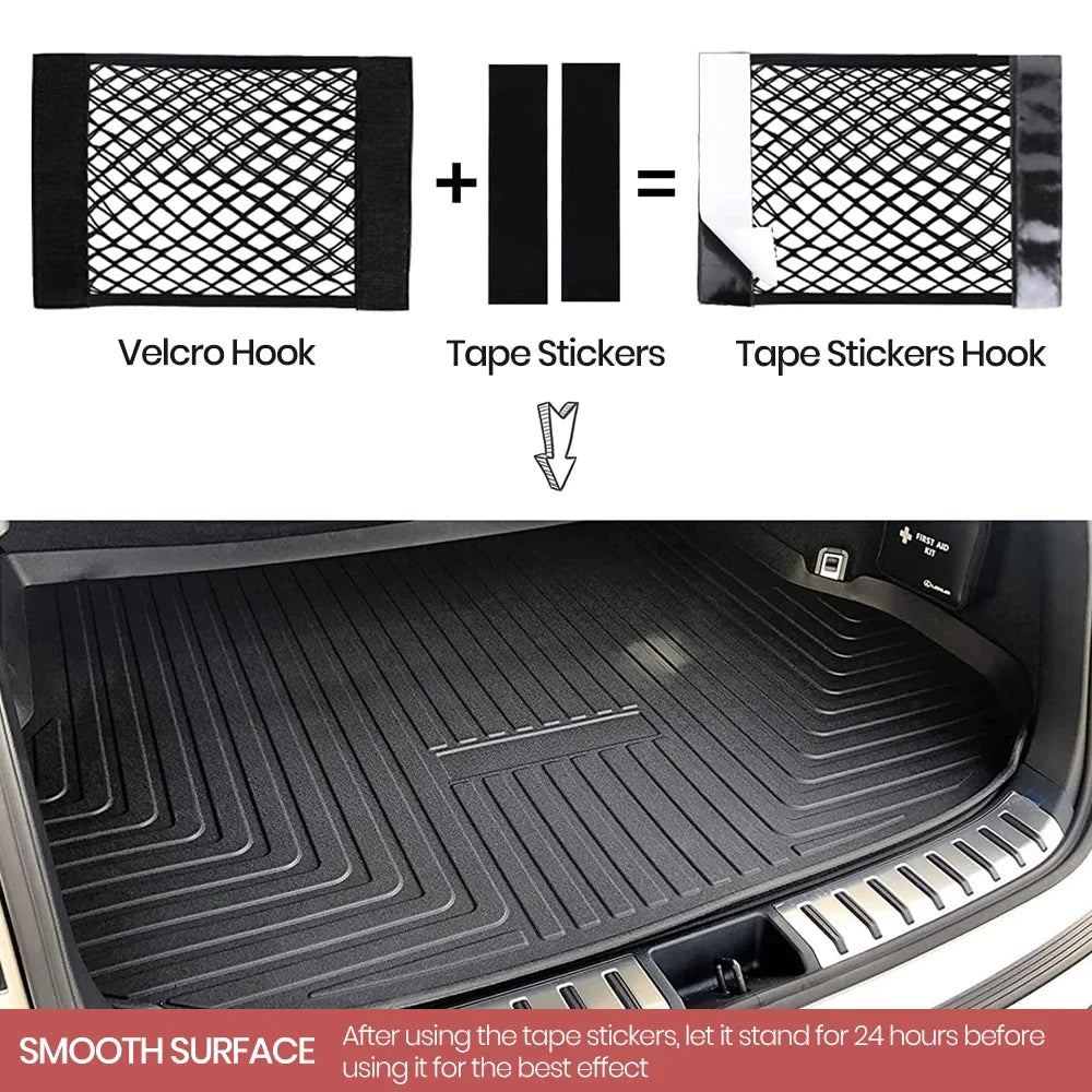 Universal Car Trunk Storage Net – Stretchable Elastic Organizer