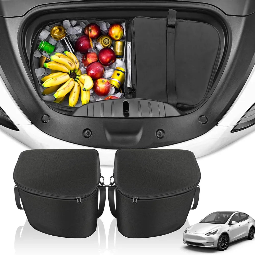 Tesla Model 3 & Model Y (2020–2025) Front Trunk Cooler Organizer – Insulated Storage Bags (2PCS)