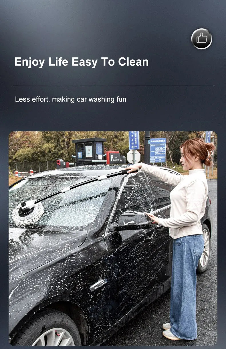 Car Cleaning Brush Kit β Telescopic Microfiber Mop & Wash Brushes for Easy Car Care