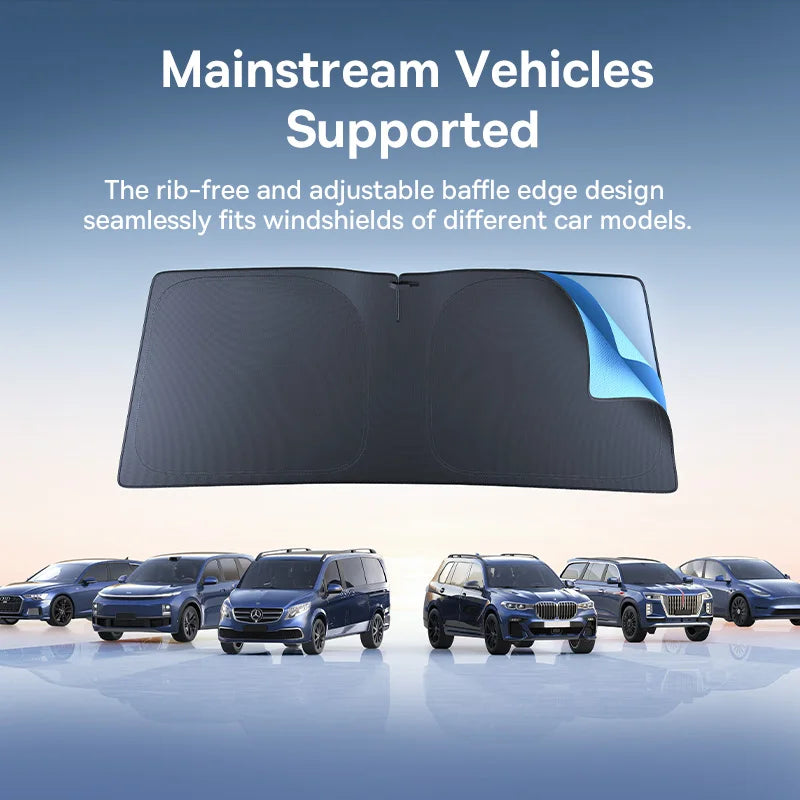 Baseus DT1 Car Sunshade – Foldable Windshield Cover, UV Protection, Keeps Car Cooler