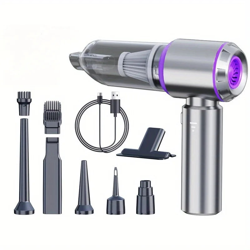 Portable High-Power Car Vacuum Cleaner – Wireless & Rechargeable