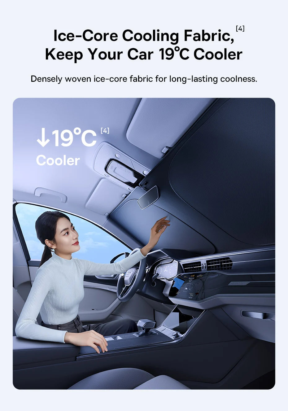 Baseus DT1 Car Sunshade – Foldable Windshield Cover, UV Protection, Keeps Car Cooler