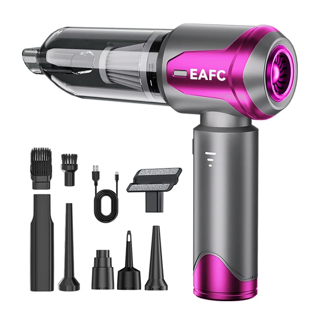 Portable High-Power Car Vacuum Cleaner – Wireless & Rechargeable